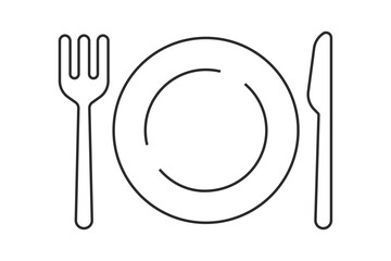 レストラン、ナイフとフォーク、お皿のアイコン 1