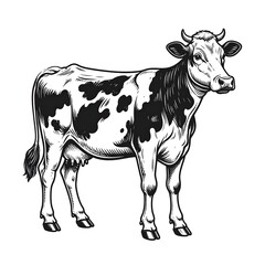 Vintage illustration of a cow