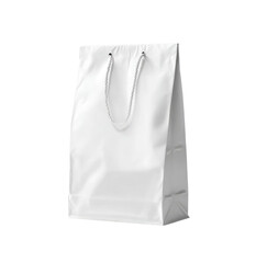 Blank white paper shopping bag