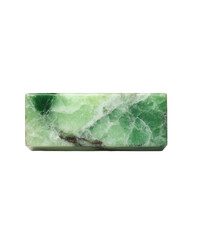 Rectangular slab of mottled green stone
