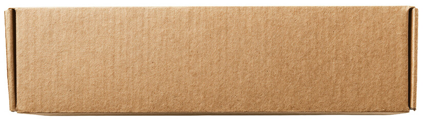Fototapeta premium Rectangular cardboard box, light beige color, with a textured surface