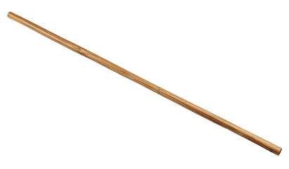 Long, light-brown wooden staff