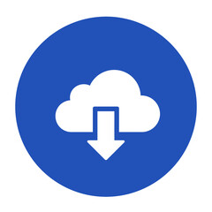 Downloading Data Cloud Icon