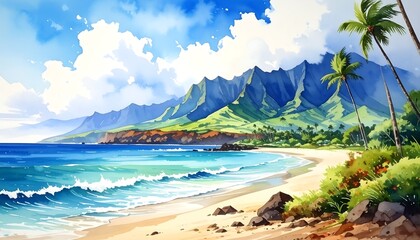 Tropical beach landscape