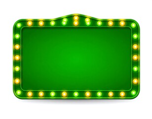 Retro green marquee sign
