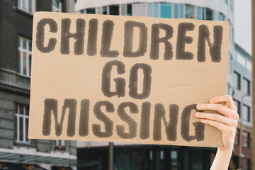 “Children Go Missing” A silence heavier than sound.
CHILDREN. MISSING. SILENCE. HEAVY. SOUND. LOSS. SEARCH.
