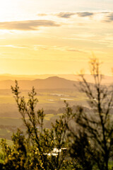 sunset over the countryside