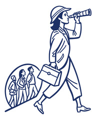 Fototapeta premium Modern recruitment process icon