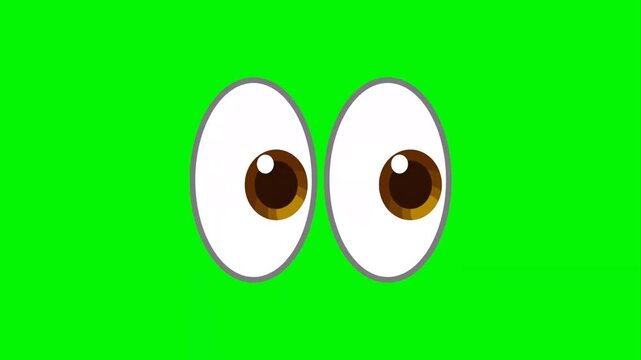 Animated eyes looking to the side, perfect for cartoons or animations, conveying a sense of curiosity or suspicion, ideal for character design and expressive storytelling