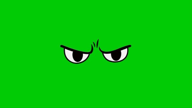Expressive cartoon eyes conveying anger and frustration, ideal for animation, memes, and social media reactions, adding a touch of humor and relatability to your creative projects