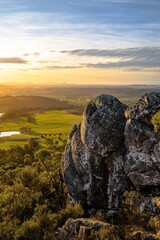 sunset over the mountains