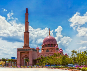 Malaysia Putrajaya plaza pink mosque