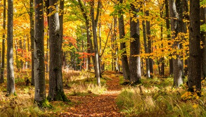 Obraz premium Autumn forest path