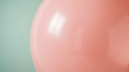 Glossy pink balloon floating softly against pale blue background, ideal for party decoration, birthday celebration, festive events, holiday vibes, colorful joyful mood, kids’ room or event design ins