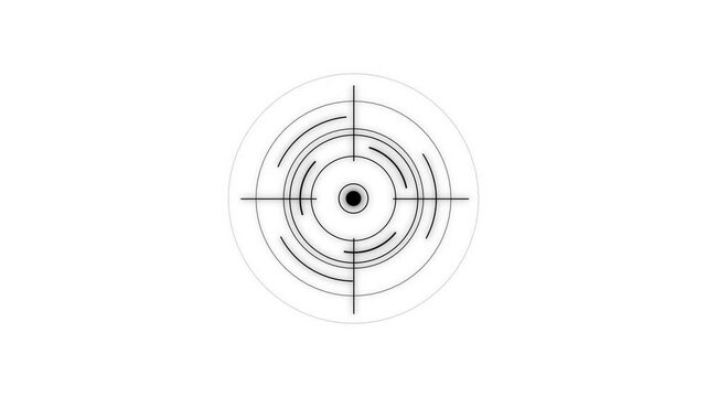 Digital crosshair reticle graphic animation targeting focus precision aiming concept