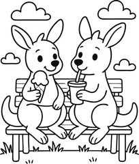 kangaroo coloring page 32.eps