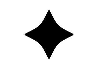 Fototapeta premium Black six-pointed asterisk starburst abstract geometric shape icon isolated on white background