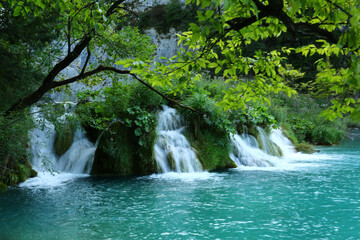 Fototapeta premium beautiful plivitce water landscapes in croatia