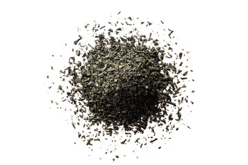 A dark, granular sphere,  explosively dispersed, with muted colors