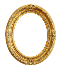 Ornate gold oval picture frame (14)