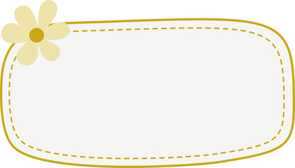 Yello Flower Sticky Memo Paper Note