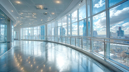 Silver, spacious floor reflects light, providing a clean surface for product display, virtual background for zoom calls, or a backdrop for website headers.