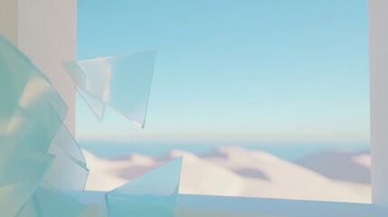 Shattered Glass, Pastel Hues, and a Soft Landscape