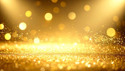 
ゴールド 金色 輝き 光 煌めき 粒子 砂 魔法 幻想的 豪華 贅沢 祝祭 パーティー 華やか スパークル ボケ 眩しい 神秘的 舞台