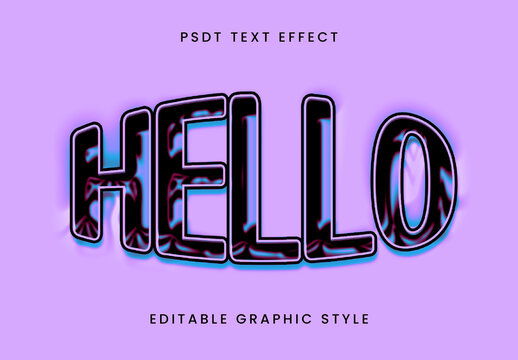 Colorful Glossy Liquid Font Shiny Increasing Text Effect