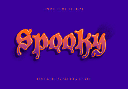 Orange Gothic Melting Font Horror Vintage Decorative Text Effect
