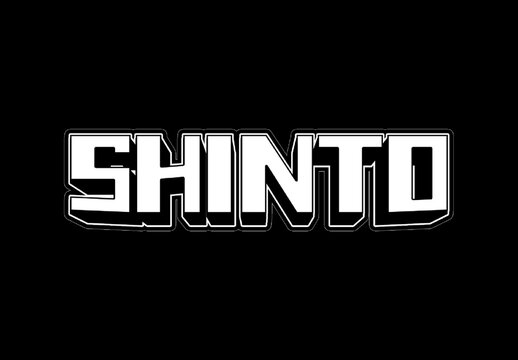 White Japan Font 3D Block Outline Text Effect
