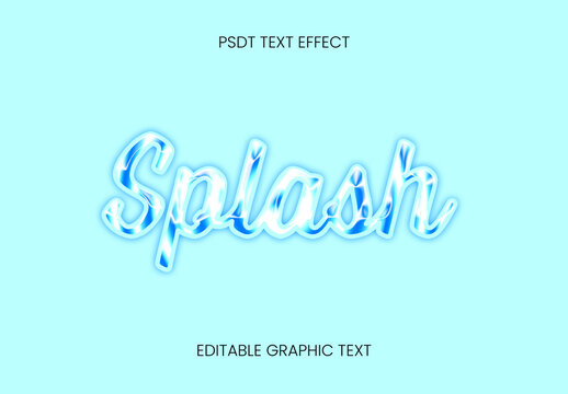 White And Blue Rainy Storm Water Drop Text Effect Liquid Font