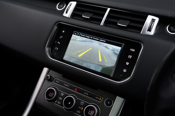 Reverse Camera Feed Displayed on Modern Car Screen