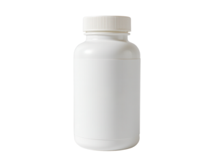 Plain White Bottle for Pharmaceuticals or Nutritional Supplements