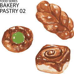vector illustration bakery pastry chocolate