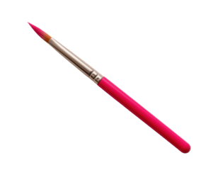 Pink Brush for Painting on Transparent background with Sharp Bristles