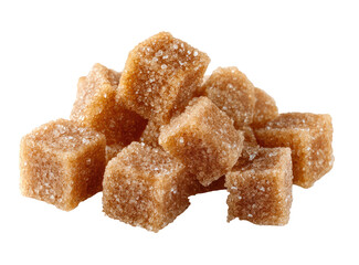 Pile of brown sugar cubes