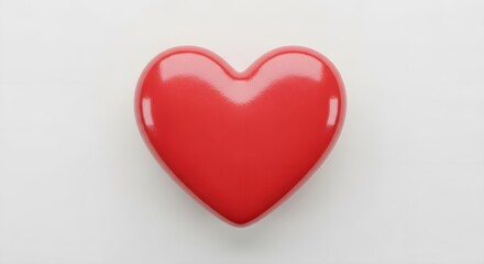 Fototapeta premium Red Heart Shape, Love Symbol, Valentines Day.
