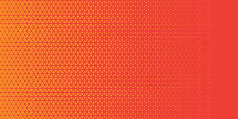 Obraz premium Orange Triangle Vector Abstract Geometric Technology Background. Halftone Triangular Retro 80s Simple Pattern. vector