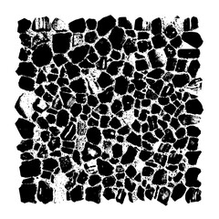 Obraz premium Black and white stone wall texture rock pattern background surface design abstract art graphic illustration
