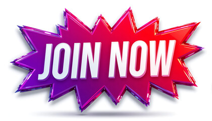 Join Now Burst Graphic Illustration.