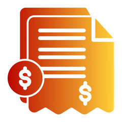 Business Cost Overhead Management icon from the Financial Projection icon collection (Glyph Gradient Style)