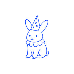 Simple black line drawing of a sitting cartoon cat