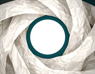 Wrinkled paper circle background
