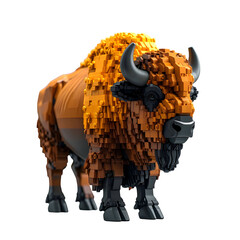 Pixelated bison