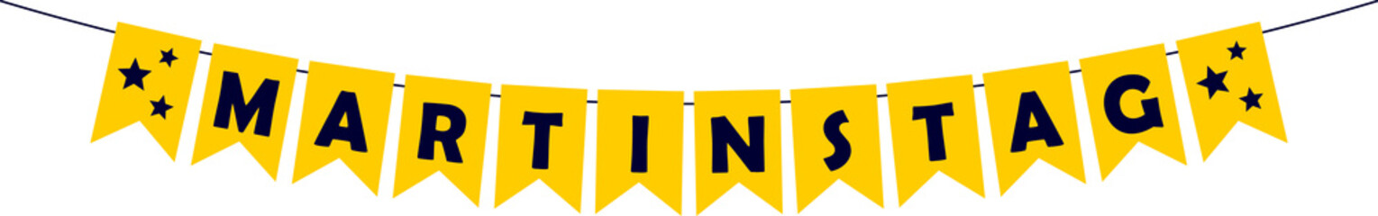 Martinstag bunting, Saint Martin's day in Germany, holiday decoration