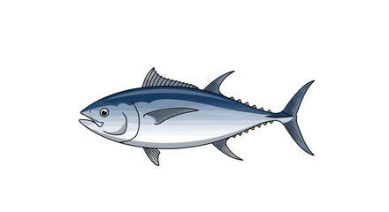 Naklejka premium Captivating Tuna Fish Illustration Showcasing Aquatic Beauty and Marine Wildlife Depiction