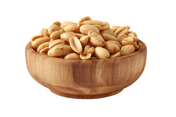Roasted peanuts in a wooden bowl (1)