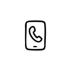 Outlined cartoon elephant in sports attire holding a phone