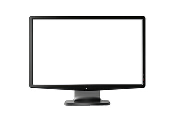 Flat-screen monitor with blank white display